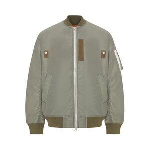 Sacai Men Nylon Bomber Jacket With Zip